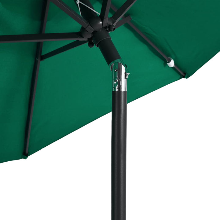 Parasol met stalen paal 225x225x212 cm groen