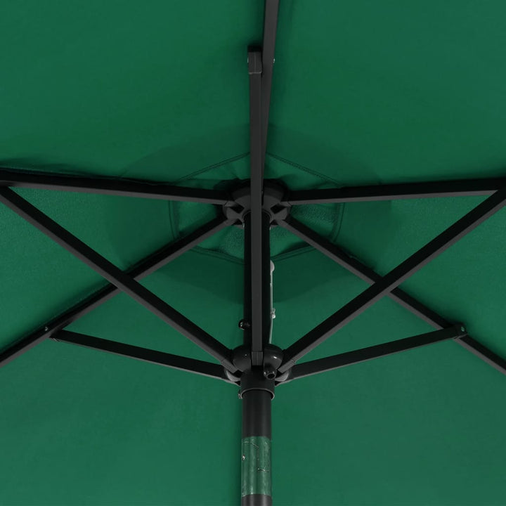 Parasol met stalen paal 225x225x212 cm groen