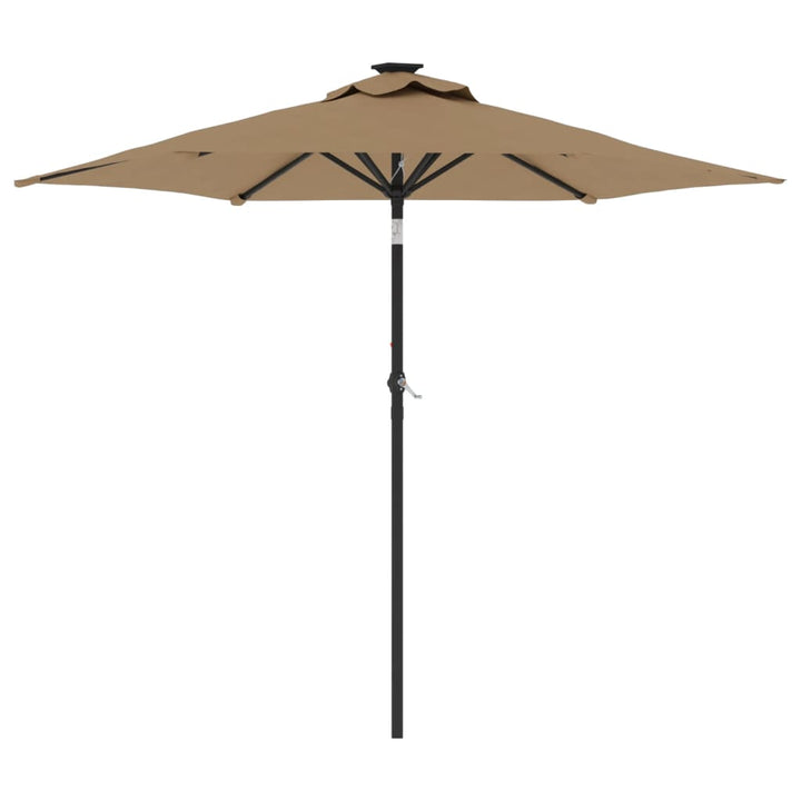 Parasol met stalen paal 225x225x212 cm taupe