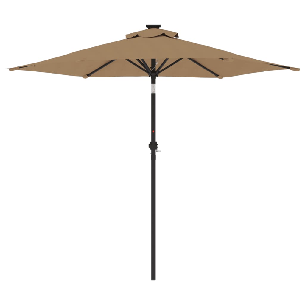 Parasol met stalen paal 225x225x212 cm taupe