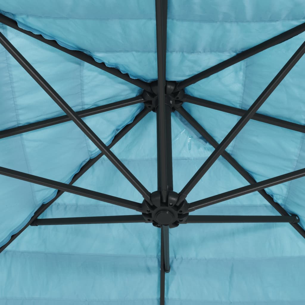 Parasol met stalen paal 246x246x230 cm blauw