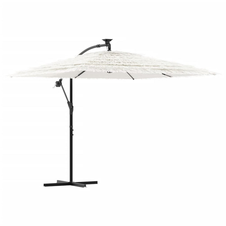 Parasol met stalen paal 246x246x230 cm wit