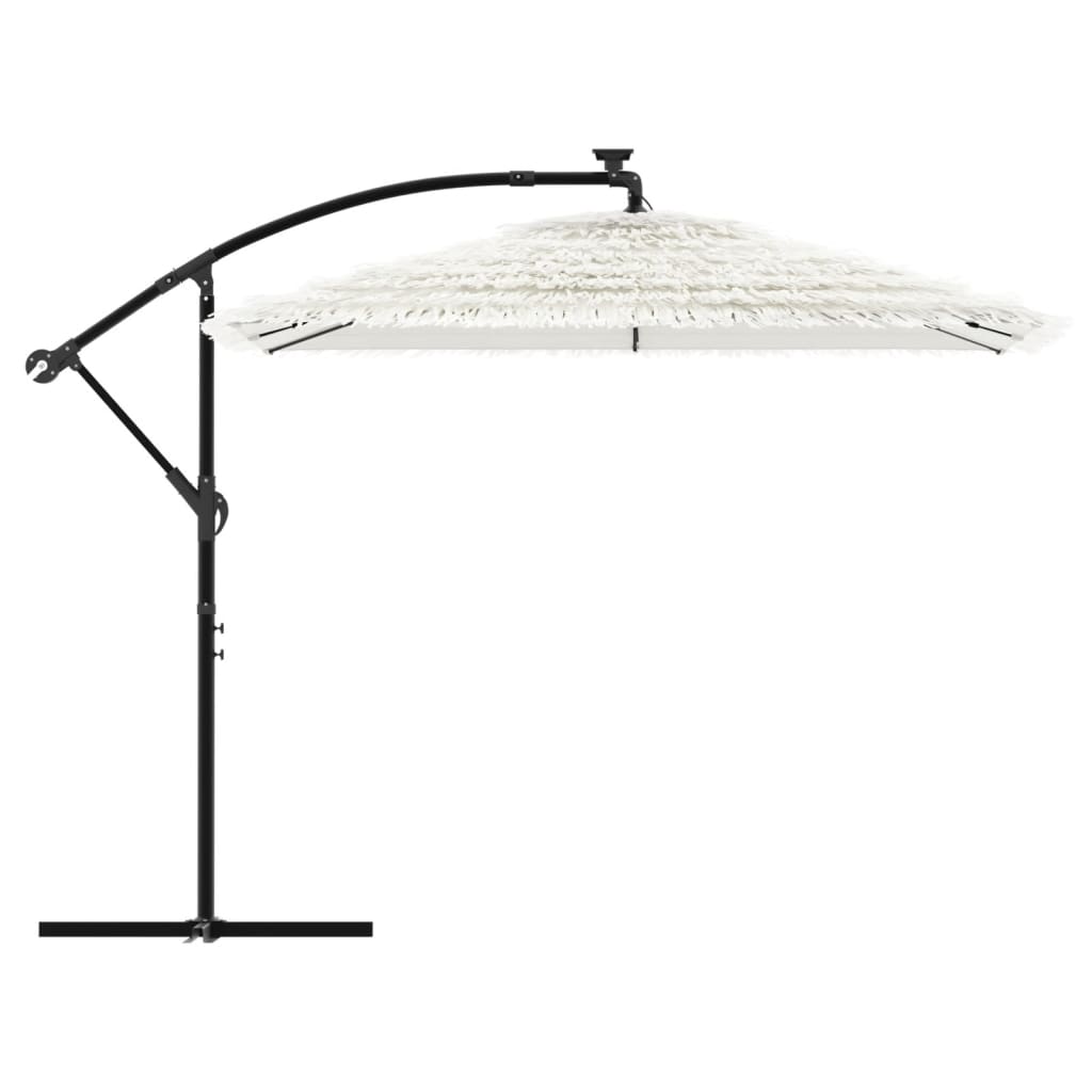 Parasol met stalen paal 246x246x230 cm wit