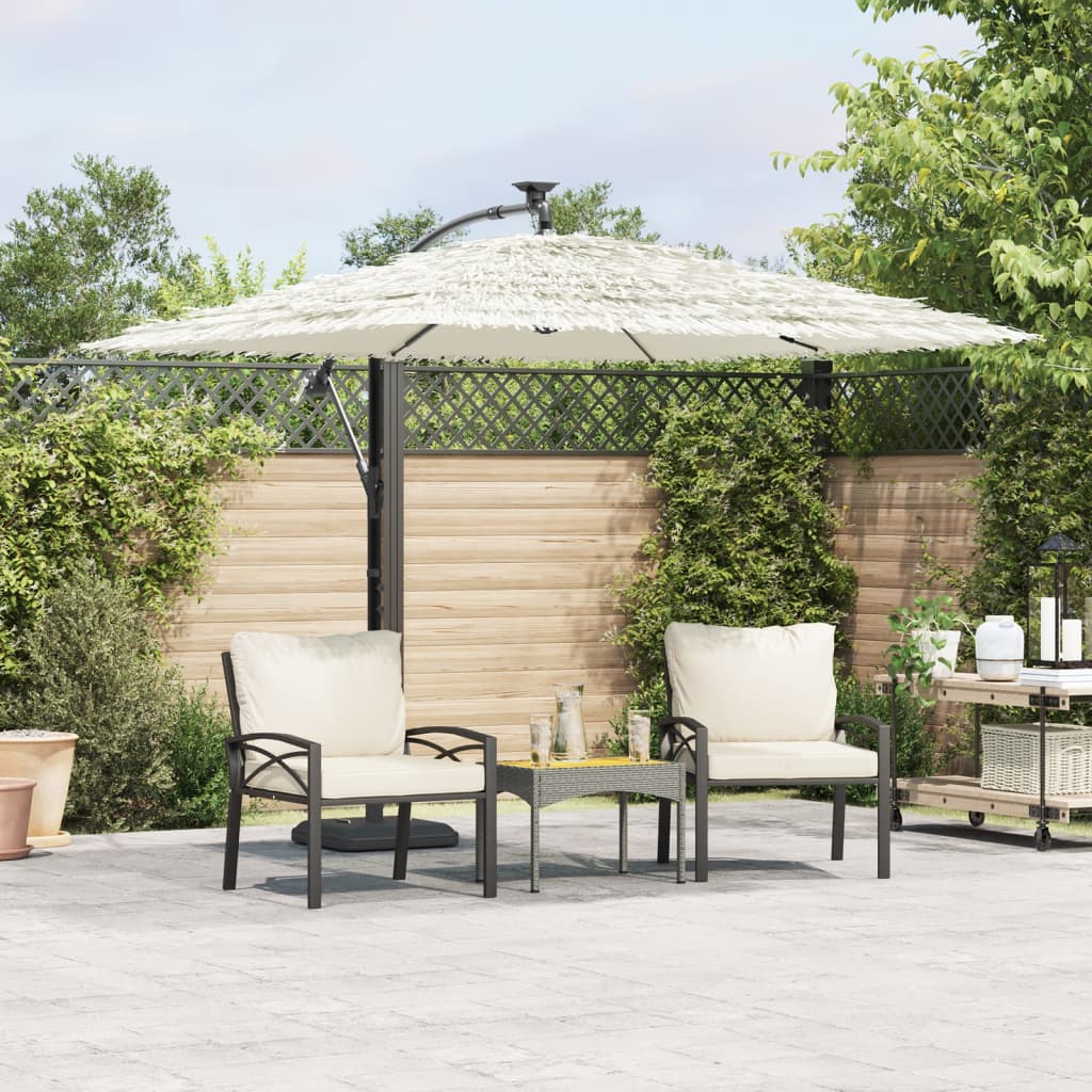 Parasol met stalen paal 246x246x230 cm wit