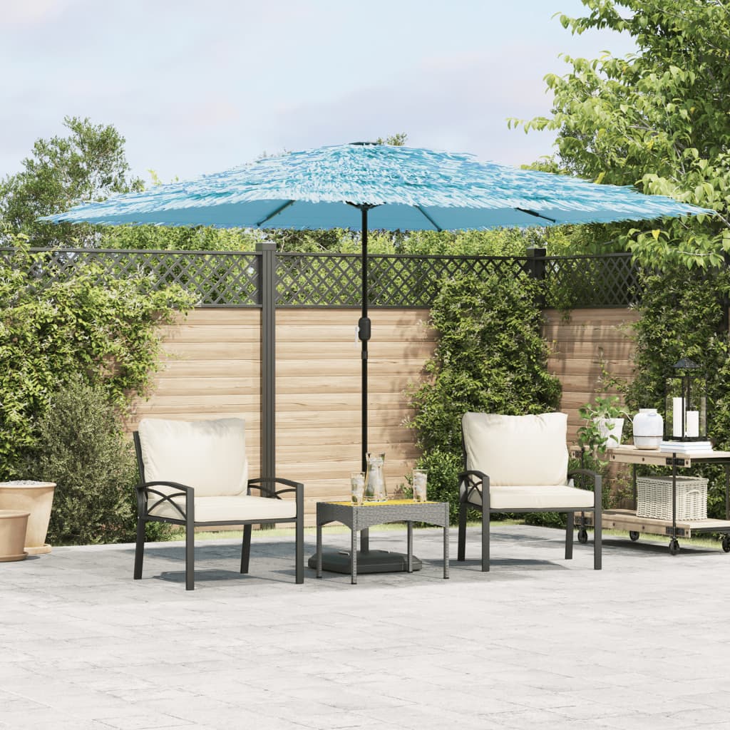 Parasol met stalen paal 290x290x238 cm blauw