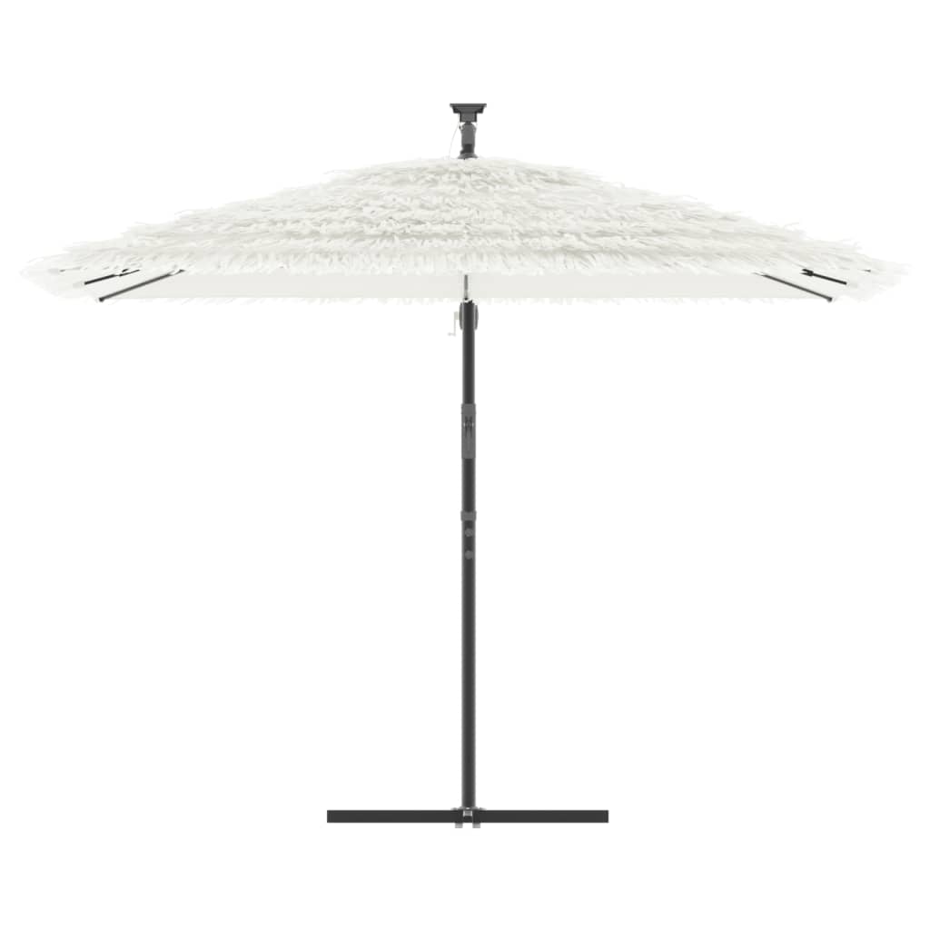 Parasol met stalen paal 290x290x238 cm wit