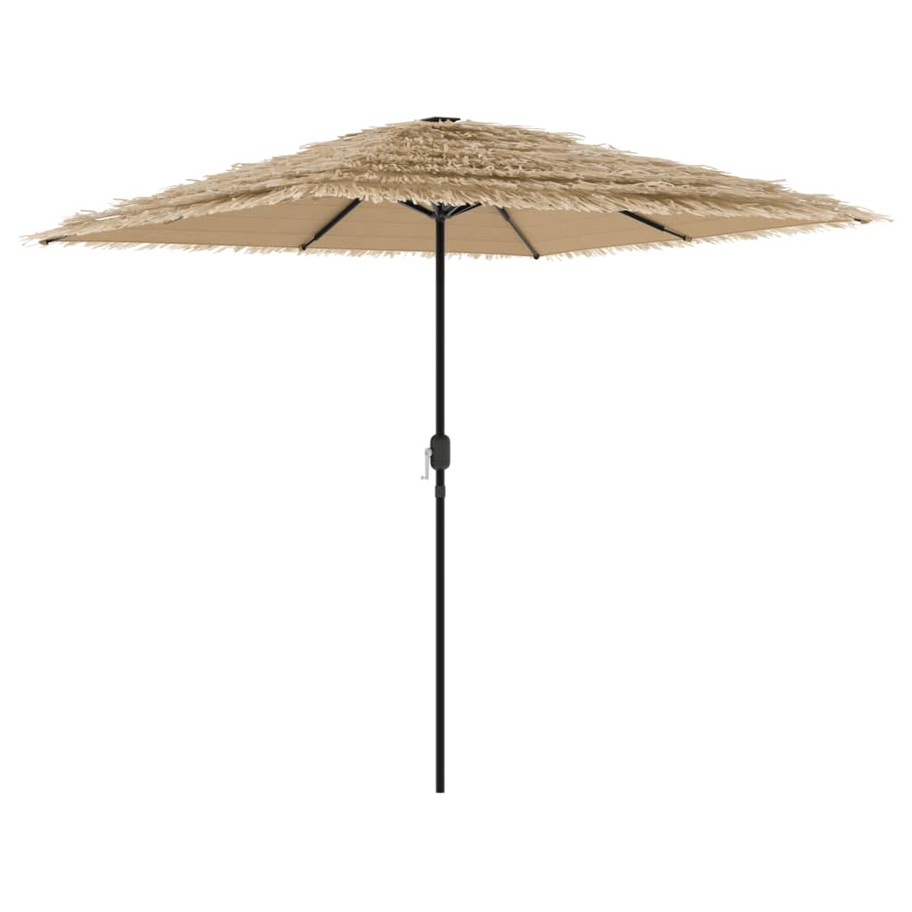 Parasol met stalen paal 248x248x248 cm bruin