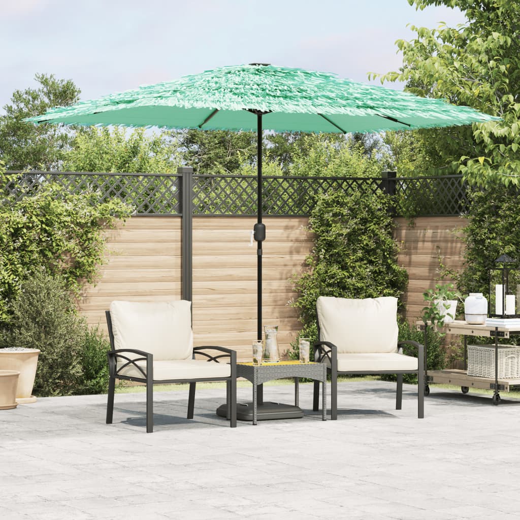 Parasol met stalen paal 300x200x250 cm groen