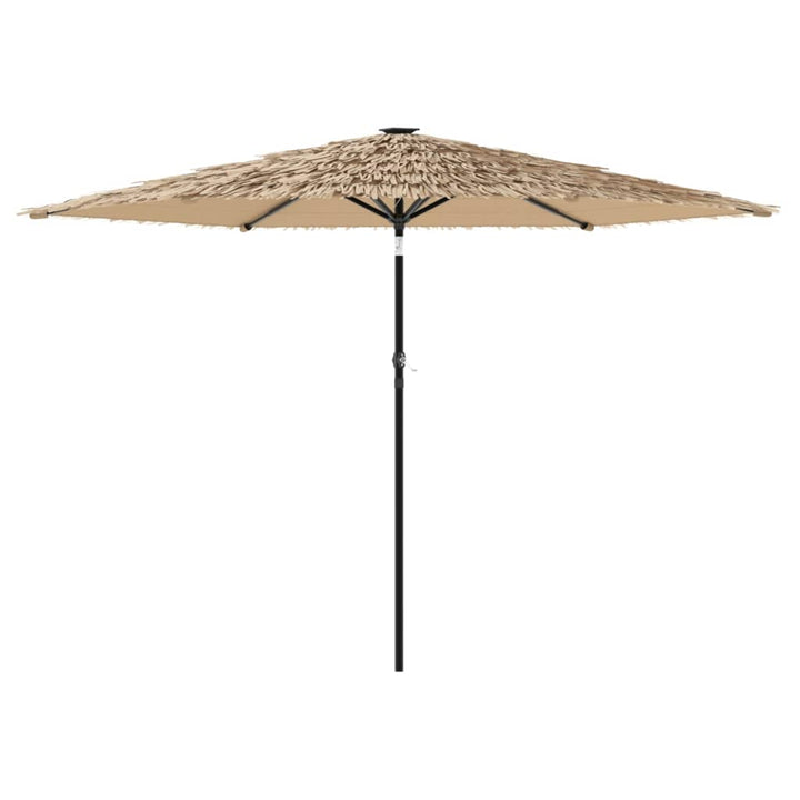 Parasol met stalen paal 288x288x225 cm bruin