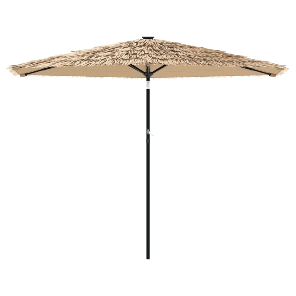 Parasol met stalen paal 288x288x225 cm bruin