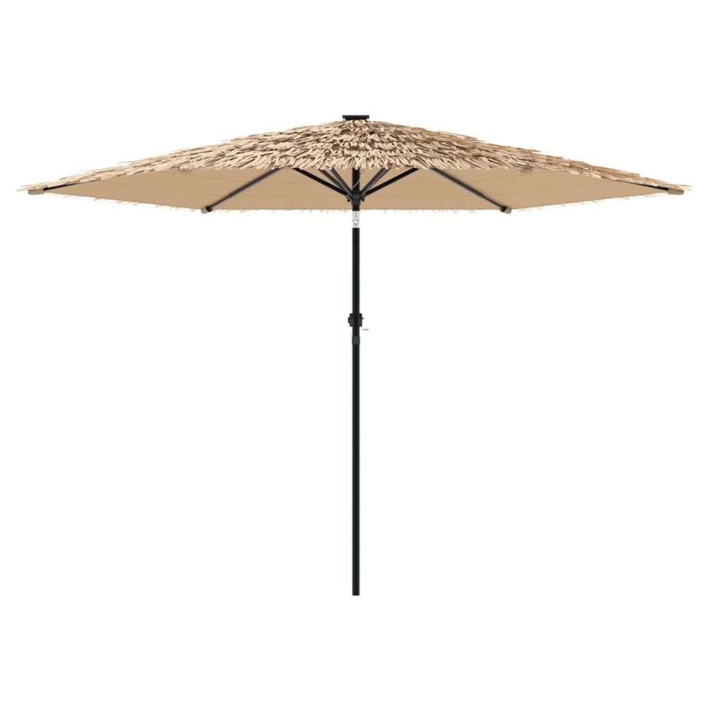 Parasol met stalen paal 288x288x225 cm bruin