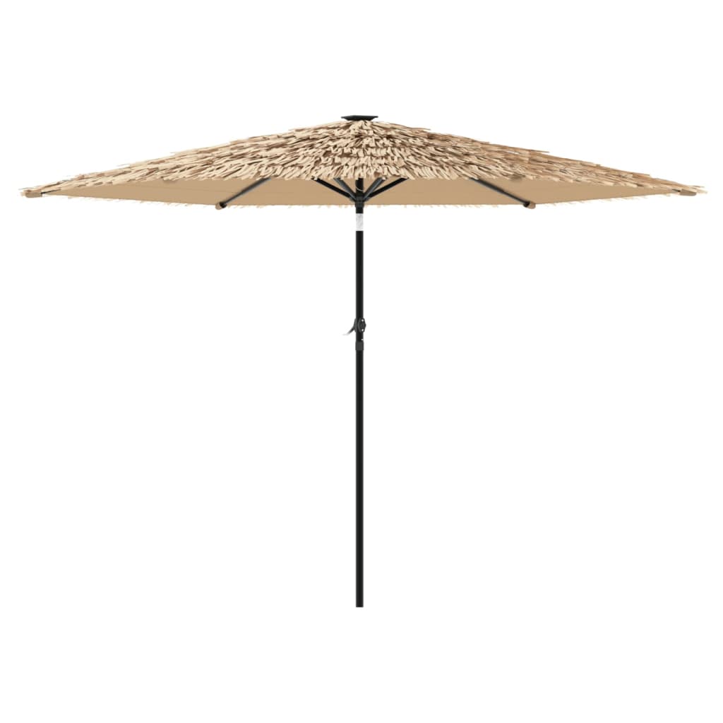 Parasol met stalen paal 288x288x225 cm bruin