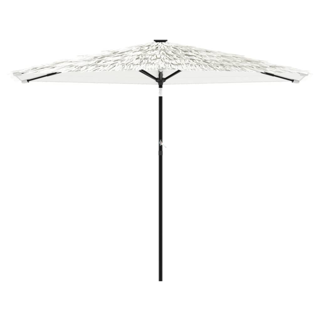 Parasol met stalen paal 288x288x225 cm wit