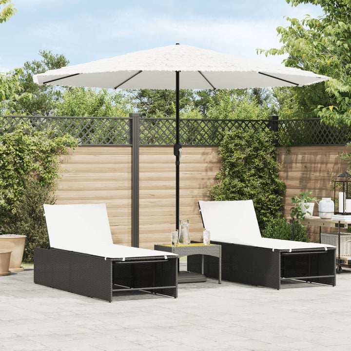 Parasol met stalen paal 324x324x247 cm wit