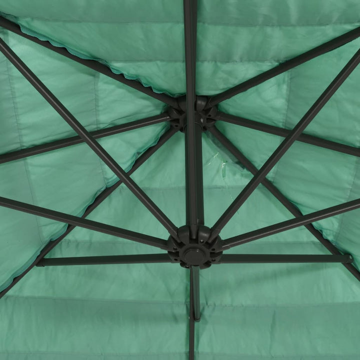 Parasol met stalen paal 388x388x248 cm groen