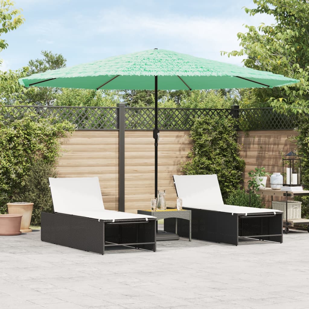 Parasol met stalen paal 388x388x248 cm groen