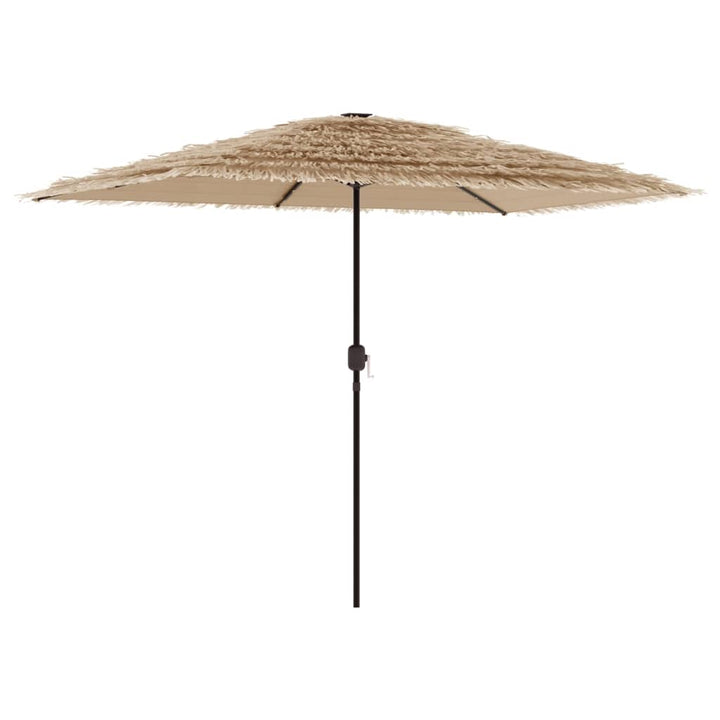 Parasol met LED's en stalen paal 300x200x250 cm bruin