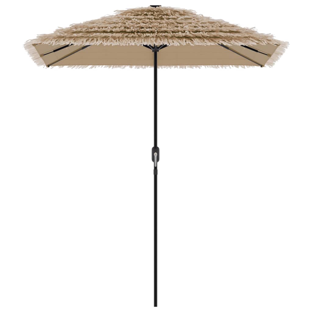 Parasol met LED's en stalen paal 300x200x250 cm bruin