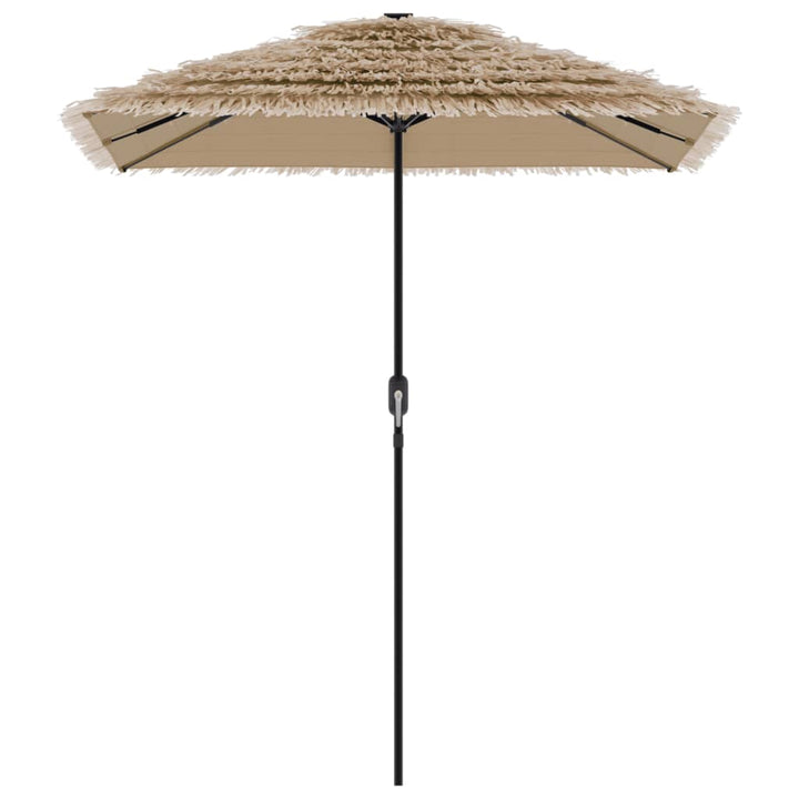 Parasol met LED's en stalen paal 300x200x250 cm bruin