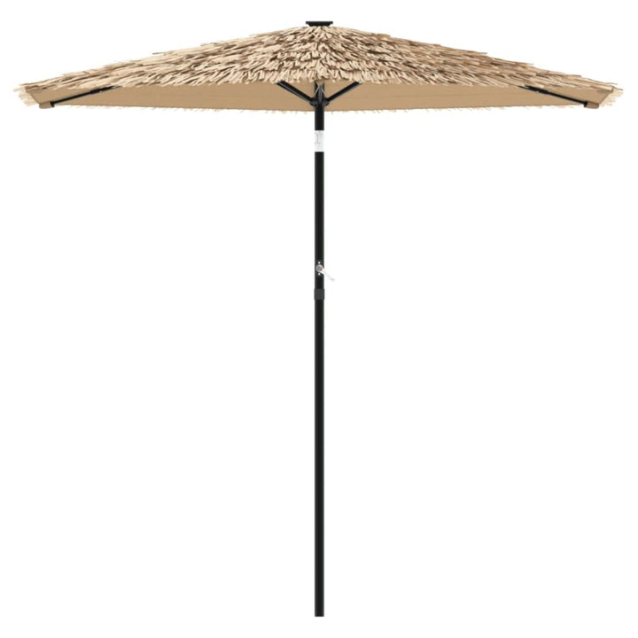 Parasol met LED's en stalen paal 223x223x231 cm bruin