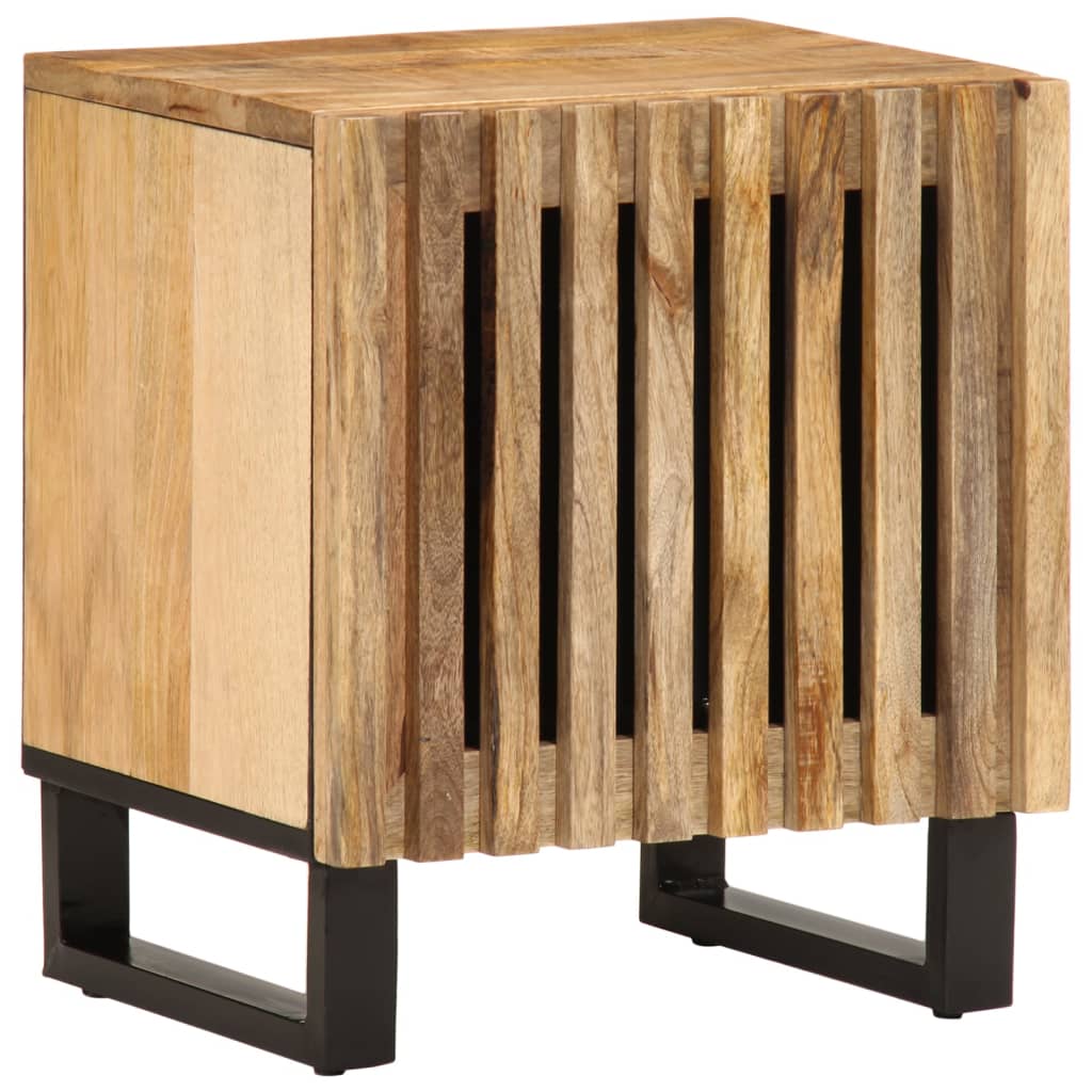 Nachtkastjes 2 st 40x34x46 cm massief ruw mangohout