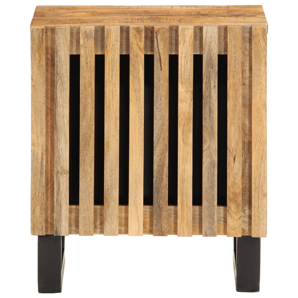 Nachtkastjes 2 st 40x34x46 cm massief ruw mangohout