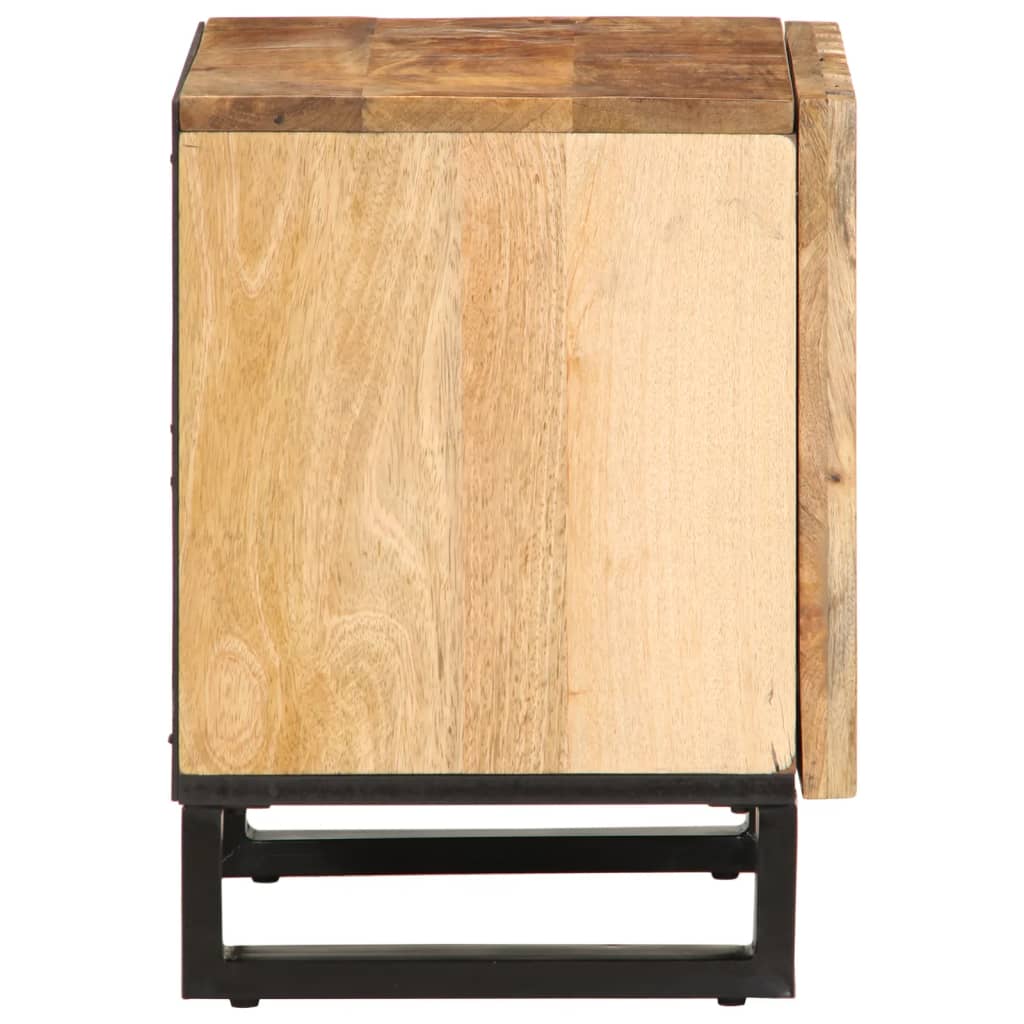 Nachtkastjes 2 st 40x34x46 cm massief ruw mangohout