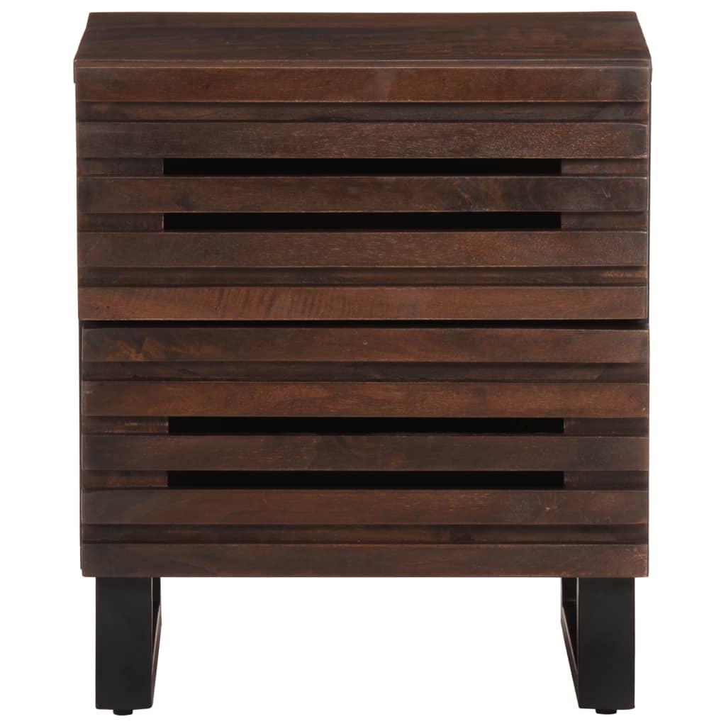 Nachtkastjes 2 st 40x34x46 cm massief mangohout