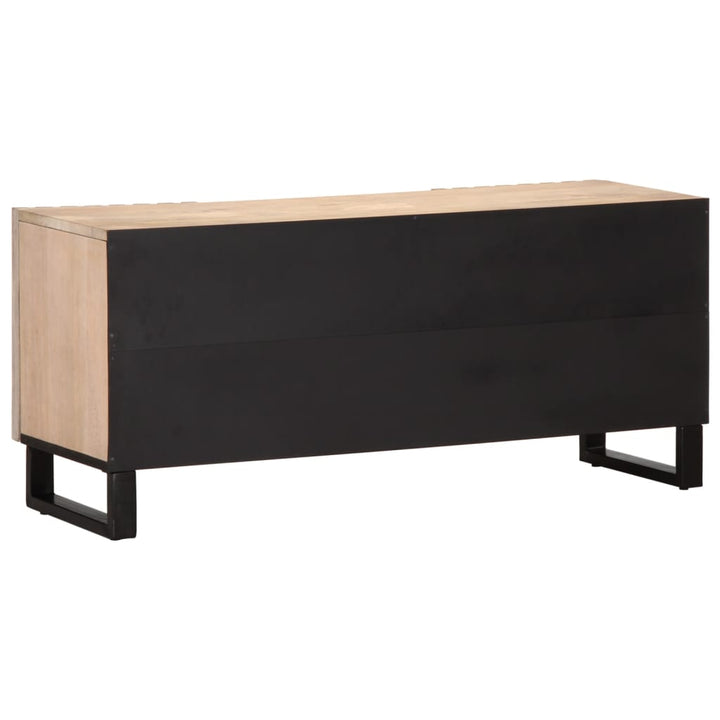 Tv-meubel 105x34x46 cm massief mangohout wit