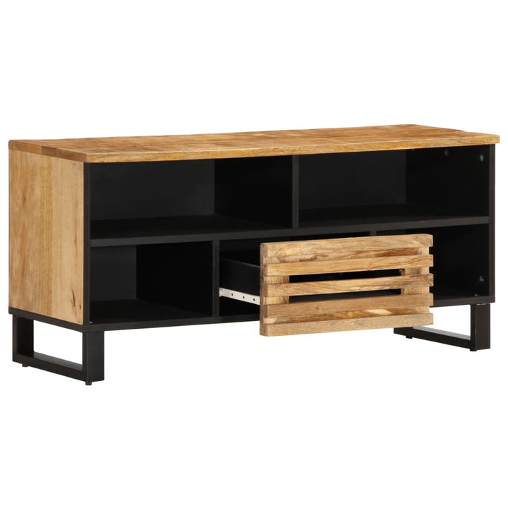 Tv-meubel 100x34x46 cm massief ruw mangohout