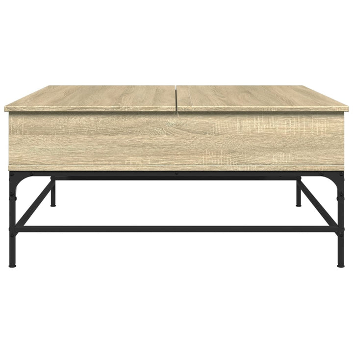 Salontafel 95x95x45 cm bewerkt hout en metaal sonoma eikenkleur