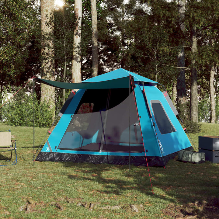 Koepeltent 5-persoons snelontgrendeling blauw