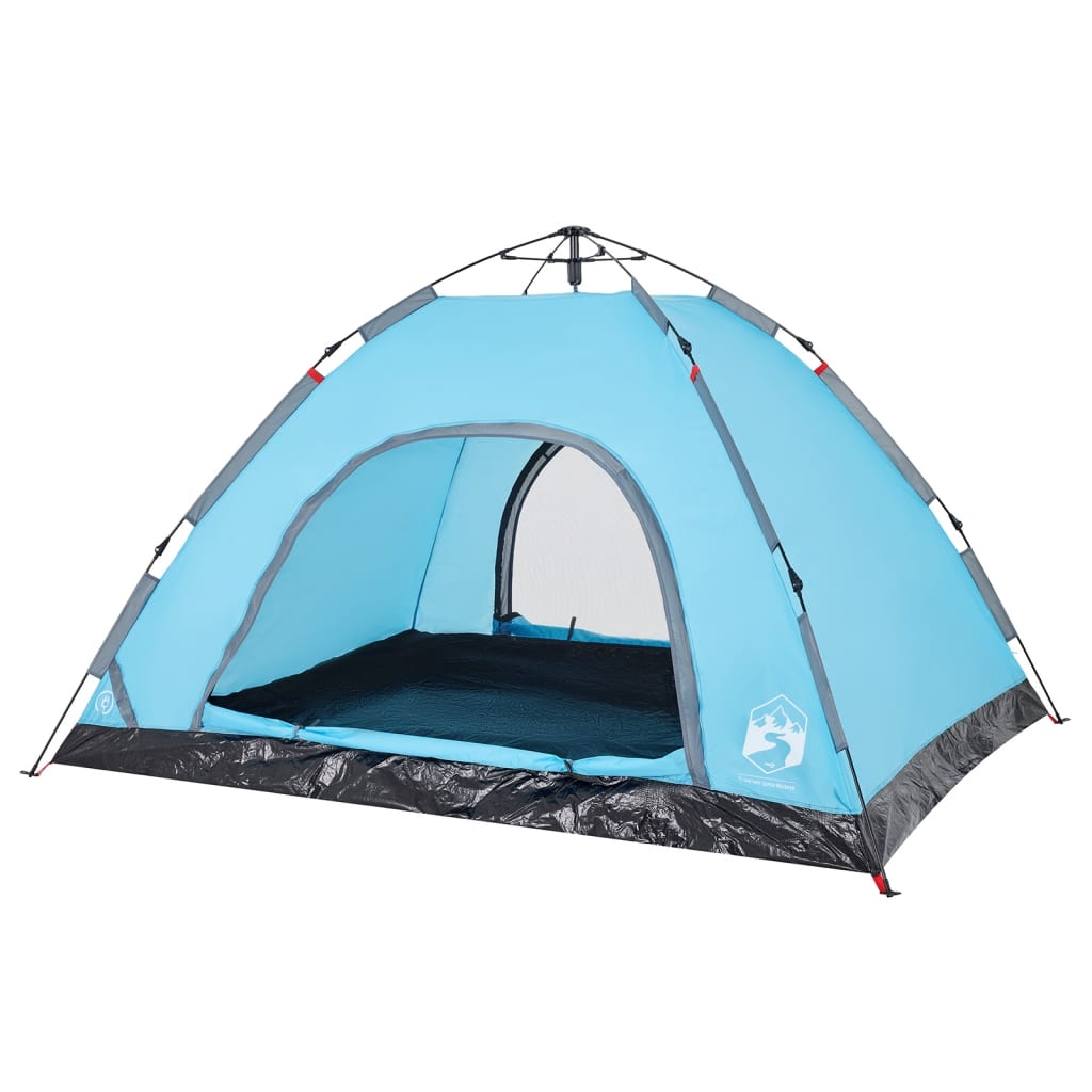 Tent 4-persoons snelontgrendeling blauw