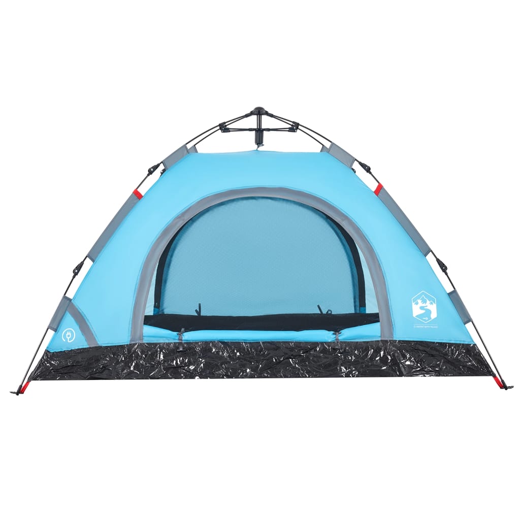 Tent 4-persoons snelontgrendeling blauw