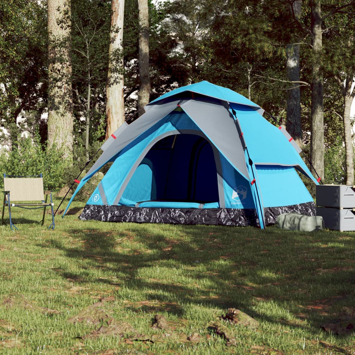 Koepeltent 5-persoons snelontgrendeling blauw