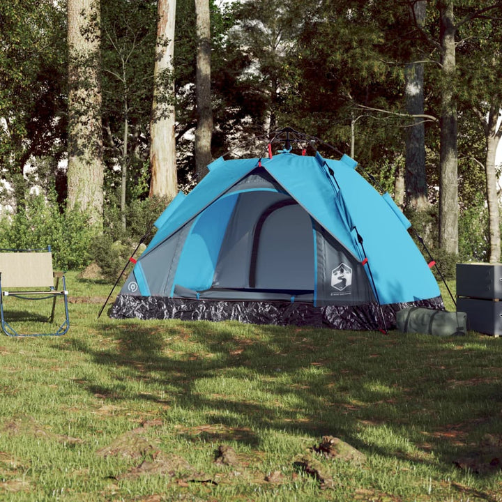 Koepeltent 2-persoons snelontgrendeling blauw