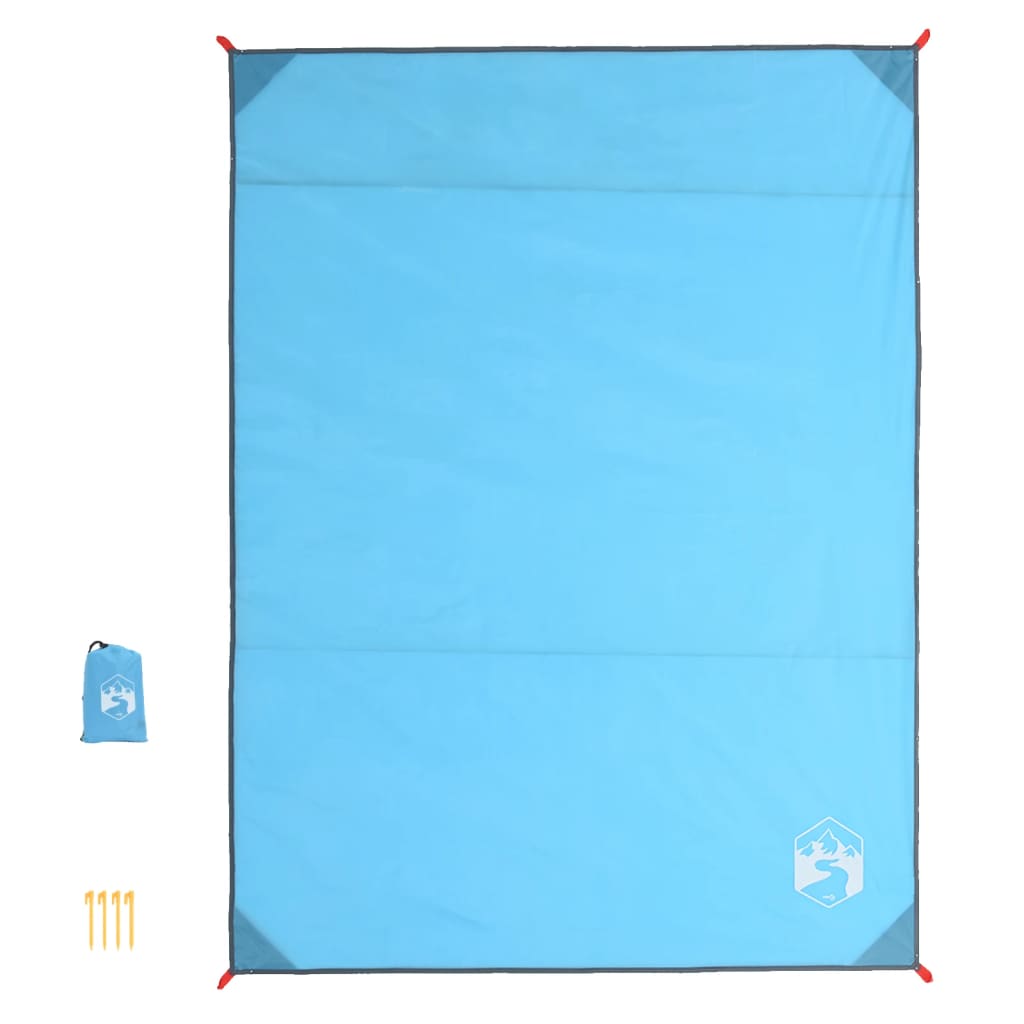 Picknickkleed met haringen 205x155 cm blauw