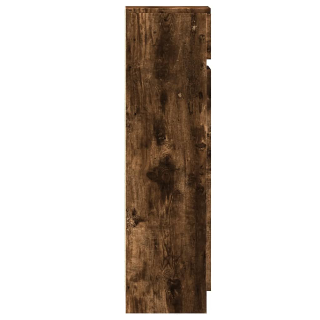 Schoenenkast 100,5x28x100 cm bewerkt hout gerookt eikenkleurig