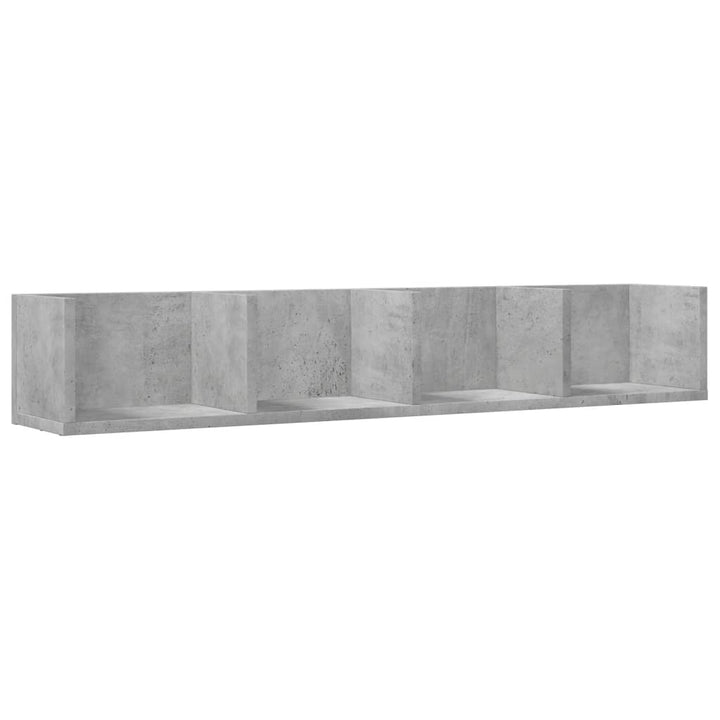 Wandkast 99x18x16,5 cm bewerkt hout betongrijs