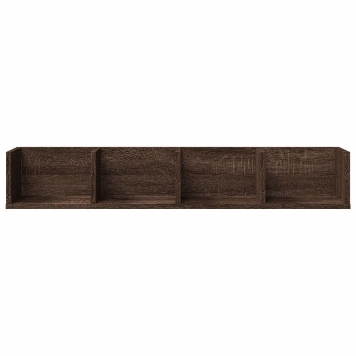 Wandkast 99x18x16,5 cm bewerkt hout bruin eikenkleurig