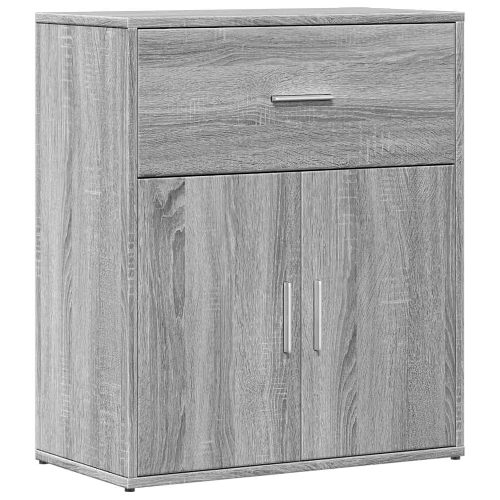 Dressoir 60x31x70 cm bewerkt hout grijs sonoma