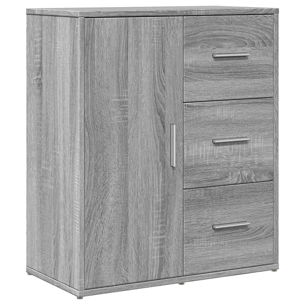 Dressoir 60x31x70 cm bewerkt hout grijs sonoma