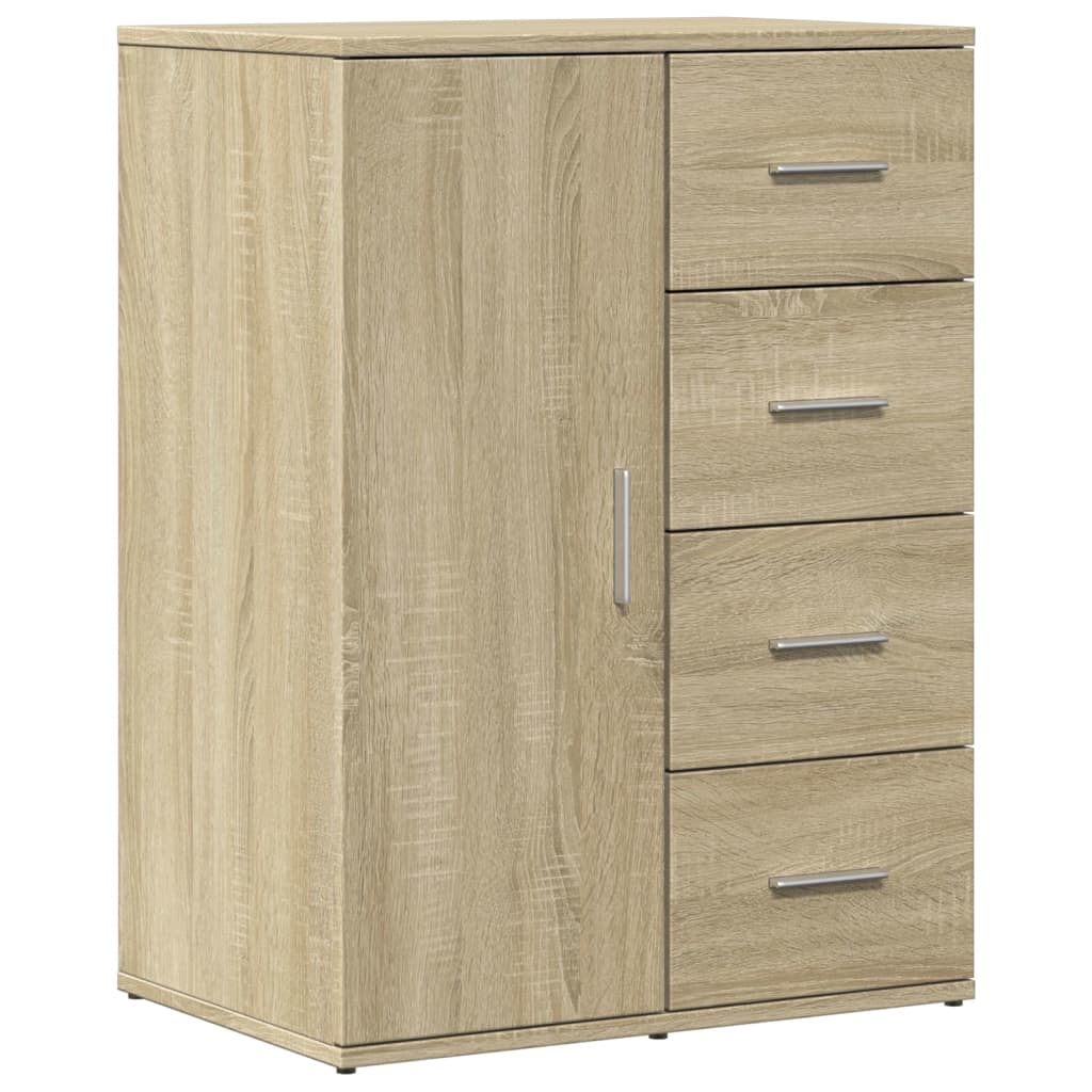 Dressoir 59x39x80 cm bewerkt hout sonoma eikenkleurig