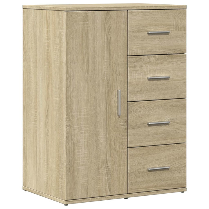 Dressoir 59x39x80 cm bewerkt hout sonoma eikenkleurig