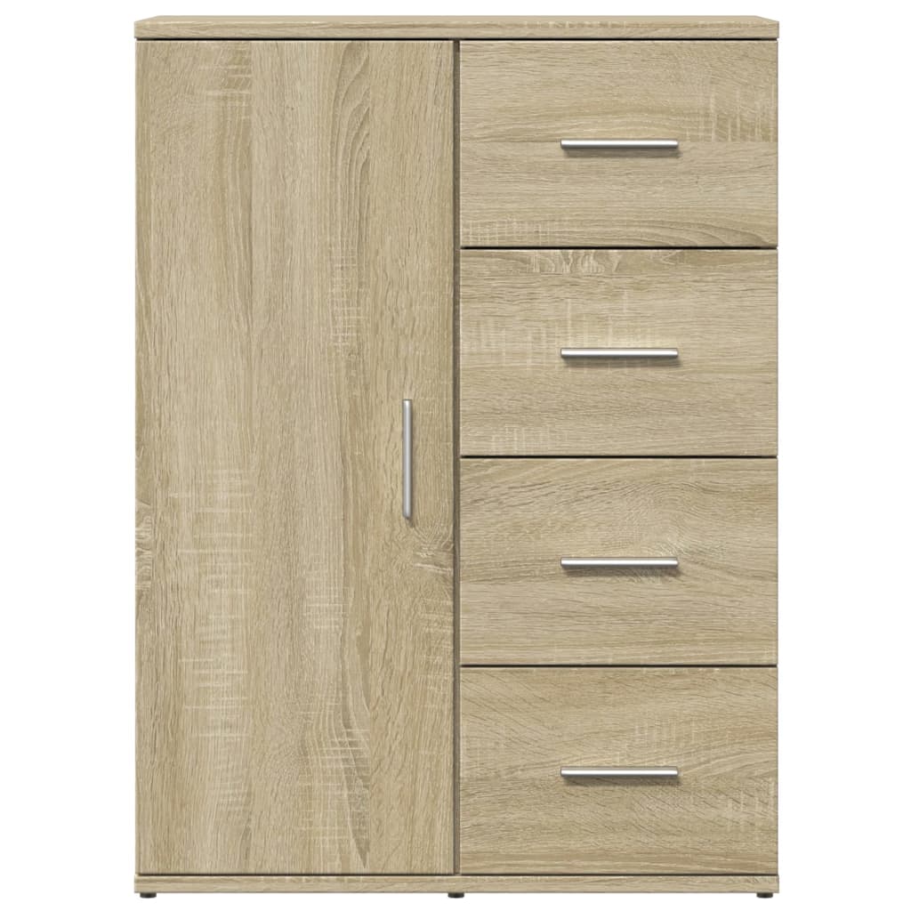 Dressoir 59x39x80 cm bewerkt hout sonoma eikenkleurig