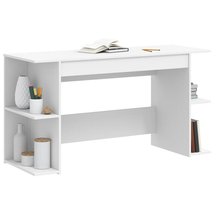 Bureau 140x50x75 cm bewerkt hout wit