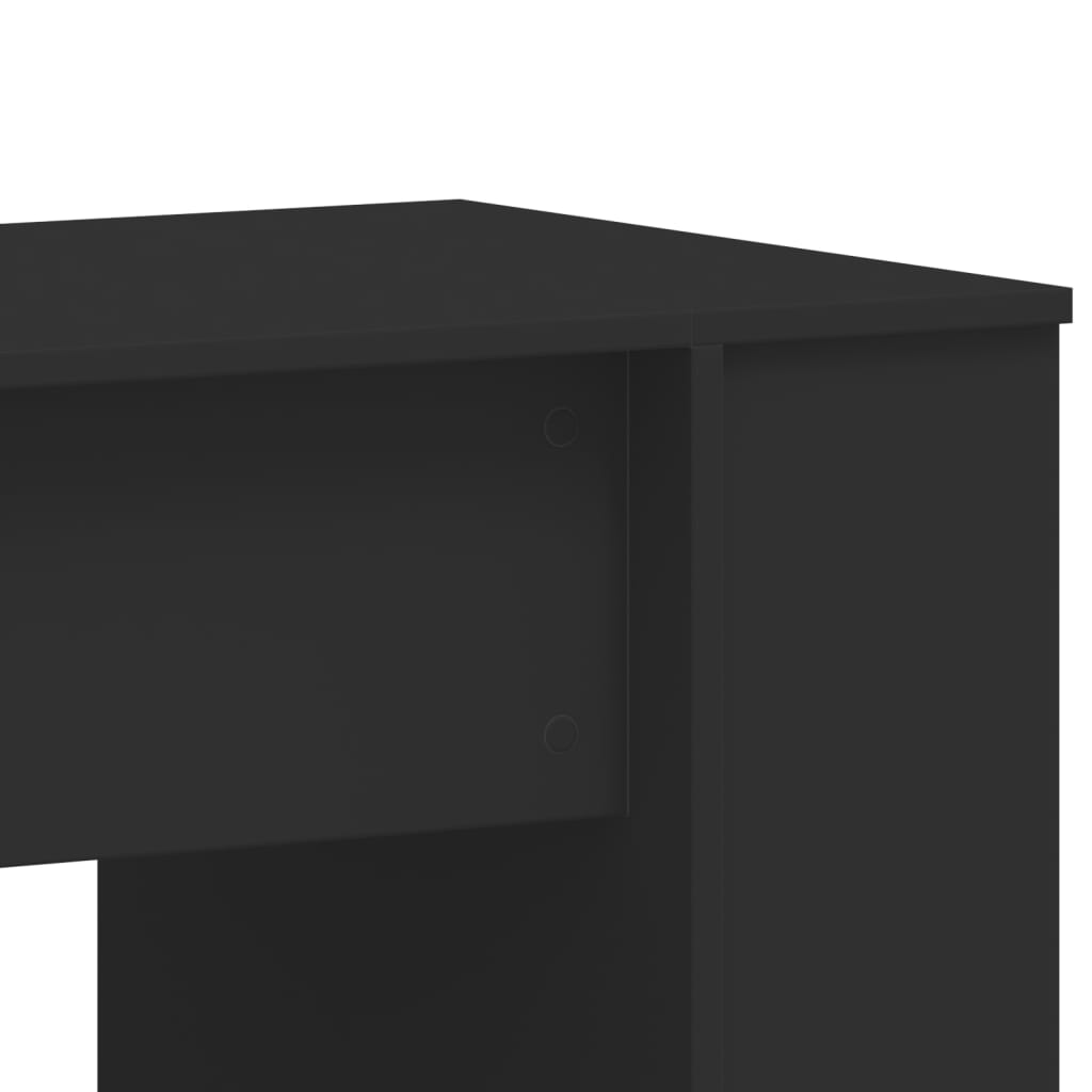 Bureau 140x50x75 cm bewerkt hout zwart