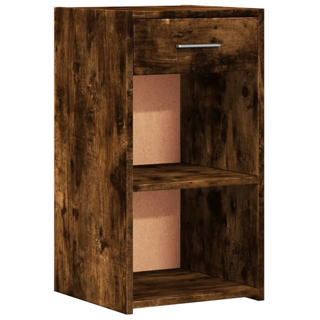 Nachtkastjes 2 st 35x34x65 cm bewerkt hout gerookt eikenkleurig