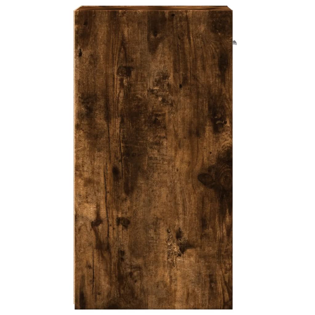 Nachtkastjes 2 st 35x34x65 cm bewerkt hout gerookt eikenkleurig