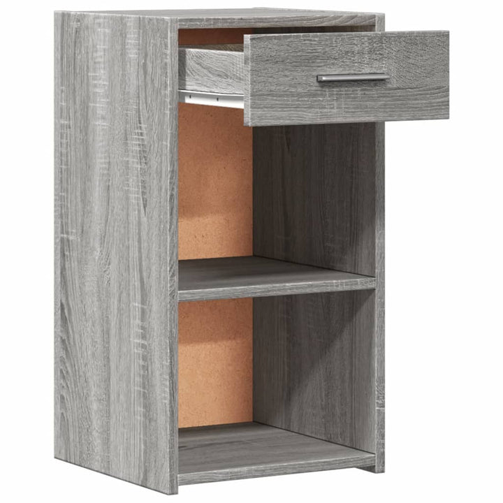 Nachtkastjes 2 st 35x34x65 cm bewerkt hout grijs sonoma eiken